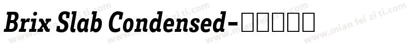 Brix Slab Condensed字体转换